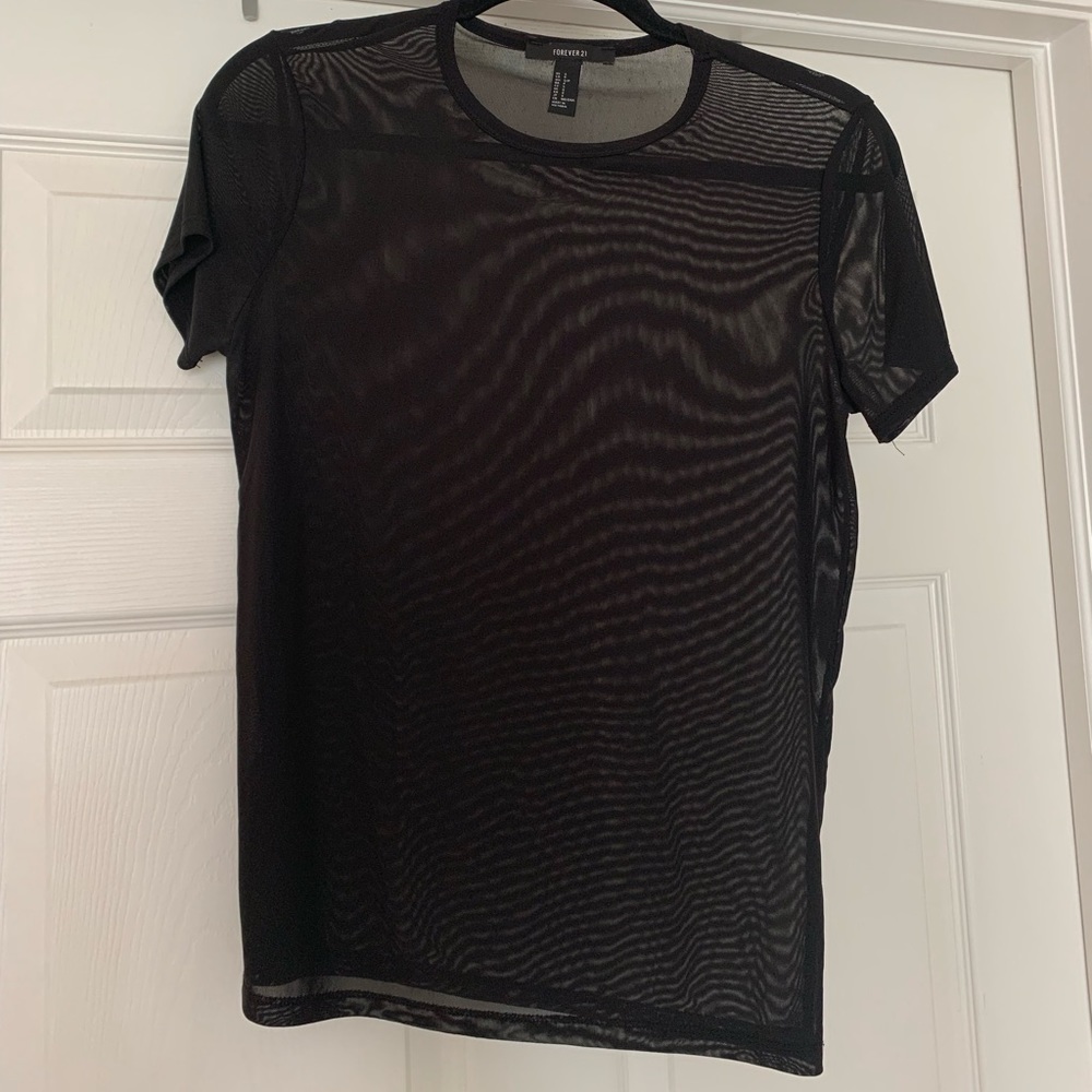 Black mesh t shirt